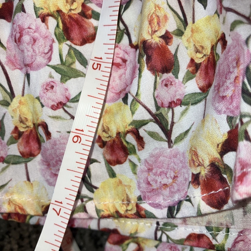 Mabel Gorgeous Floral Cut Out Mini Dress Size L White, Pink, Yellow Flowers - Picture 13 of 16